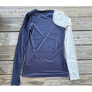 Nike Dri Fit Pro HyperCool‎ Womans S Long Sleeve Colorblock Center Swoosh Shirt